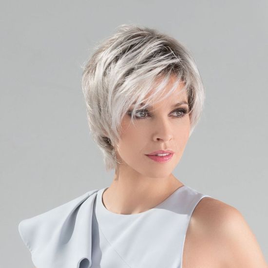 Satin silverblonde rooted